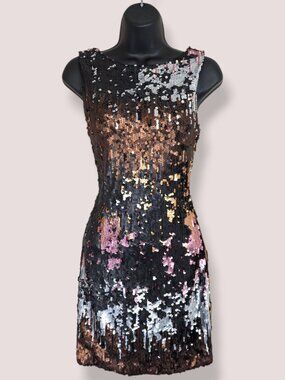 Tyche Metallic Sequin Party Dress